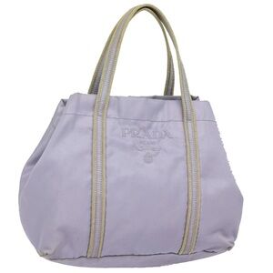 Prada handbag tote nylon purple lilac